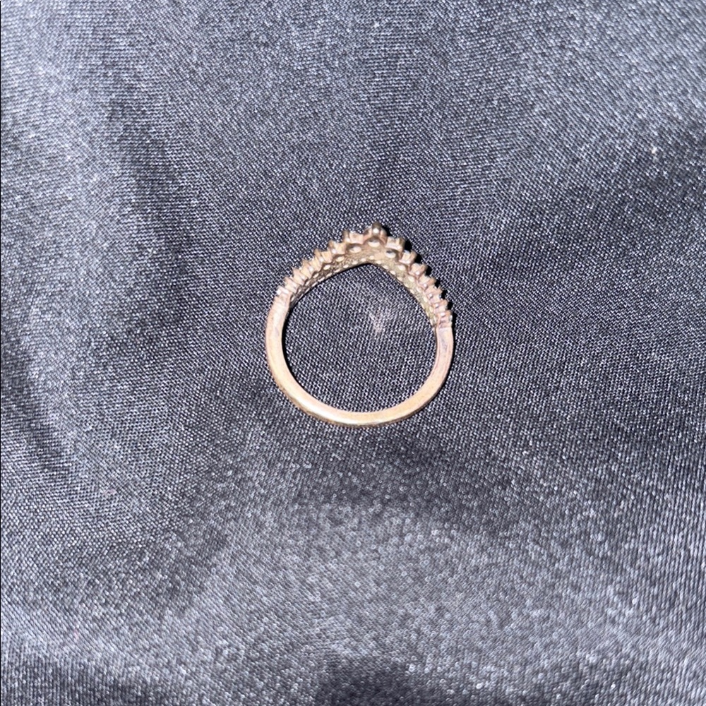 REPPOSTED SINCE CLEANED Pandora Sterling Silver Princess Wishbone Ring Set 7 - Picture 6 of 6